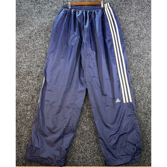 Vintage Y2K‎ Adidas Windbreaker Track Pants Blue Men's XL - Picture 1 of 7